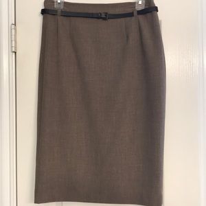 Belted Pencil Skirt